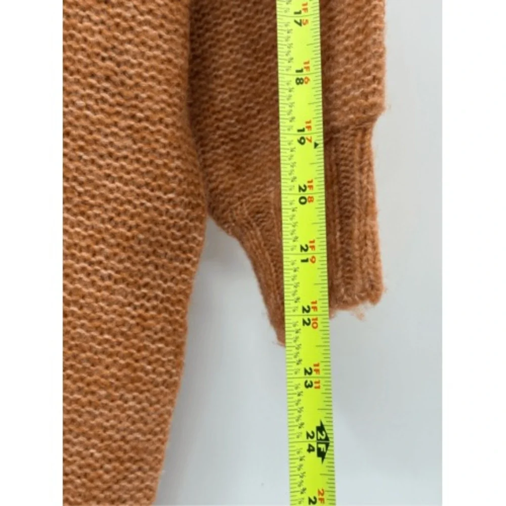 Aerie Sweater Chunky Oversized‎ Tunic Women Medium Orange Tan Long Sleeve Knit